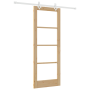 Juego de Puerta Corredera  con Hardware 78x202 cm de Madera Sólida de Pino | Foro24.es | Tu tienda online para hogar, jardín y más Foro24.es