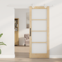 Juego de Puerta Corredera  con Hardware 78x202 cm de Madera Sólida de Pino | Foro24.es | Tu tienda online para hogar, jardín y más Foro24.es