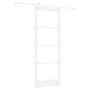 Puerta Corredera con Juego de Hardware Blanco 78x202 cm Madera Maciza de Pino | Foro24.es | Tu tienda online para hogar, jardín y más Foro24.es