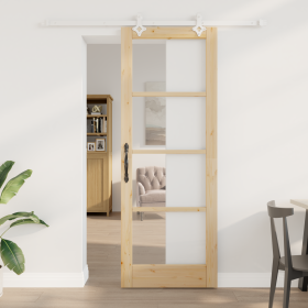Juego de Puerta Deslizante con Hardware 78x211 cm