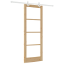 Juego de Puerta Deslizante con Hardware  78x211 cm de Madera Maciza de Pino | Foro24.es | Tu tienda online para hogar, jardín y más Foro24.es