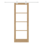 Juego de Puerta Deslizante con Hardware  78x211 cm de Madera Maciza de Pino | Foro24.es | Tu tienda online para hogar, jardín y más Foro24.es