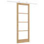 Juego de Puerta Deslizante con Hardware  78x211 cm de Madera Maciza de Pino | Foro24.es | Tu tienda online para hogar, jardín y más Foro24.es