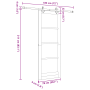 Juego de Puerta Deslizante con Hardware  78x211 cm de Madera Maciza de Pino | Foro24.es | Tu tienda online para hogar, jardín y más Foro24.es