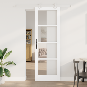 Puerta Deslizante con Juego de Hardware Blanca