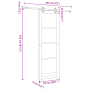 Juego de Puerta Corredera  con Juego de Hardware 78x232 cm de Madera Maciza de Pino | Foro24.es | Tu tienda online para hogar, jardín y más Foro24.es