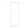 Puerta Corredera  con Juego de Accesorios Blanca 83x202 cm de Madera Maciza de Pino | Foro24.es | Tu tienda online para hogar, jardín y más Foro24.es