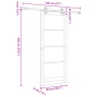Juego de puerta corrediza  con kit de hardware 83x202 cm de madera sólida de pino | Foro24.es | Tu tienda online para hogar, jardín y más Foro24.es