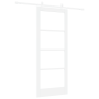 Puerta Corredera  con Juego de Accesorios Blanca 83x202 cm de Madera Maciza de Pino | Foro24.es | Tu tienda online para hogar, jardín y más Foro24.es