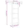 Juego de Puerta Corredera  con Hardware 83x232 cm de Madera Sólida de Pino | Foro24.es | Tu tienda online para hogar, jardín y más Foro24.es