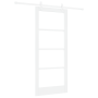 Juego de Puerta Corredera  con Hardware Blanco 86x198.5 cm Madera Maciza de Pino | Foro24.es | Tu tienda online para hogar, jardín y más Foro24.es