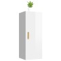 Glossy white plywood wall cabinet 34.5x34x90 cm by vidaXL, Shelves and shelves - Ref: Foro24-812435, Price: 52,07 €, Discount: %