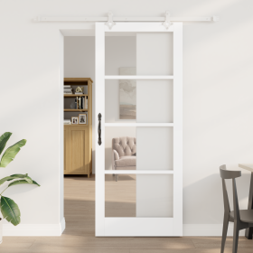 Puerta Corrediza con Juego de Hardware Blanco