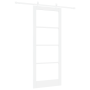 Puerta Corrediza  con Juego de Hardware Blanco 86x211 cm Madera Maciza Pino | Foro24.es | Tu tienda online para hogar, jardín y más Foro24.es