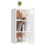Glänzend weißer Wandschrank aus Sperrholz, 34,5 x 34 x 90 cm von vidaXL, Regale und Regale - Ref: Foro24-812435, Preis: 51,50...