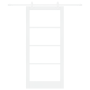Juego de puerta corredera  con herrajes Blanco 93x202 cm Madera maciza de pino | Foro24.es | Tu tienda online para hogar, jardín y más Foro24.es