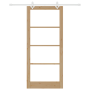 Juego de Puerta Corredera  con Hardware 93x211 cm Madera Maciza de Pino | Foro24.es | Tu tienda online para hogar, jardín y más Foro24.es