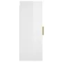 Glänzend weißer Wandschrank aus Sperrholz, 34,5 x 34 x 90 cm von vidaXL, Regale und Regale - Ref: Foro24-812435, Preis: 51,50...
