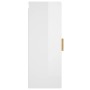Glänzend weißer Wandschrank aus Sperrholz, 34,5 x 34 x 90 cm von vidaXL, Regale und Regale - Ref: Foro24-812435, Preis: 52,14...