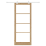 Puerta Deslizante  con Juego de Hardware 93x232 cm Madera Maciza de Pino | Foro24.es | Tu tienda online para hogar, jardín y más Foro24.es