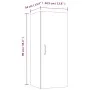 Glänzend weißer Wandschrank aus Sperrholz, 34,5 x 34 x 90 cm von vidaXL, Regale und Regale - Ref: Foro24-812435, Preis: 51,50...