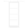 Juego de puerta corrediza  con hardware Blanco 93 x 232 cm Madera sólida de pino | Foro24.es | Tu tienda online para hogar, jardín y más Foro24.es