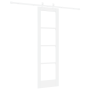 Puerta Deslizante  con Juego de Hardware Blanca 61x198.5 cm Madera Maciza de Pino | Foro24.es | Tu tienda online para hogar, jardín y más Foro24.es