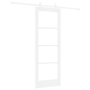 Puerta Corredera  con Juego de Hardware Blanco 73.5x198.5 cm Madera Maciza de Pino | Foro24.es | Tu tienda online para hogar, jardín y más Foro24.es