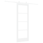 Puerta Corredera  con Juego de Hardware Blanco 73.5x198.5 cm Madera Maciza de Pino | Foro24.es | Tu tienda online para hogar, jardín y más Foro24.es