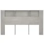 Mueble cabecero gris hormigón 180x18,5x104,5 cm de vidaXL, Cabeceros y pies de cama - Ref: Foro24-811947, Precio: 71,32 €, De...