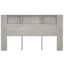 Mueble cabecero gris hormigón 180x18,5x104,5 cm de vidaXL, Cabeceros y pies de cama - Ref: Foro24-811947, Precio: 73,37 €, De...