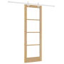 Puerta deslizante  con conjunto de hardware 73.5x211 cm Madera maciza de pino | Foro24.es | Tu tienda online para hogar, jardín y más Foro24.es