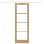 Puerta deslizante  con conjunto de hardware 73.5x211 cm Madera maciza de pino | Foro24.es | Tu tienda online para hogar, jardín y más Foro24.es