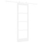 Puerta Corredera con Juego de Hardware Blanco 73.5x211 cm Madera Sólida de Pino | Foro24.es | Tu tienda online para hogar, jardín y más Foro24.es