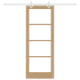 Juego de Puerta Corredera  con Set de Herrajes 78x202 cm Madera Maciza de Pino | Foro24.es | Tu tienda online para hogar, jardín y más Foro24.es