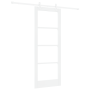 Juego de puerta corrediza  con hardware blanco 78x202 cm de madera maciza de pino | Foro24.es | Tu tienda online para hogar, jardín y más Foro24.es