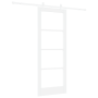 Juego de puerta corrediza  con hardware blanco 78x202 cm de madera maciza de pino | Foro24.es | Tu tienda online para hogar, jardín y más Foro24.es