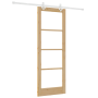 Puerta Corrediza  con Juego de Hardware 78x211 cm Madera Maciza de Pino | Foro24.es | Tu tienda online para hogar, jardín y más Foro24.es