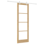 Puerta corredera  con juego de fierros 78x232 cm de madera de pino maciza | Foro24.es | Tu tienda online para hogar, jardín y más Foro24.es