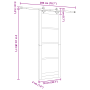 Juego de Puerta Deslizante  con Hardware Blanco 78x211 cm de Madera Sólida de Pino | Foro24.es | Tu tienda online para hogar, jardín y más Foro24.es