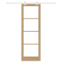 Puerta corredera  con juego de fierros 78x232 cm de madera de pino maciza | Foro24.es | Tu tienda online para hogar, jardín y más Foro24.es