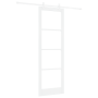 Puerta deslizante  con juego de hardware blanca 78x232 cm de madera maciza de pino | Foro24.es | Tu tienda online para hogar, jardín y más Foro24.es