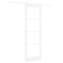 Puerta deslizante  con juego de hardware blanca 78x232 cm de madera maciza de pino | Foro24.es | Tu tienda online para hogar, jardín y más Foro24.es