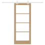 Puerta Corrediza  con Juego de Hardware 83x202 cm Madera Maciza de Pino | Foro24.es | Tu tienda online para hogar, jardín y más Foro24.es