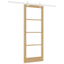 Juego de puerta corredera  con juego de hardware 83x211 cm madera maciza de pino | Foro24.es | Tu tienda online para hogar, jardín y más Foro24.es
