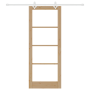 Juego de puerta corredera  con juego de hardware 83x211 cm madera maciza de pino | Foro24.es | Tu tienda online para hogar, jardín y más Foro24.es