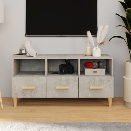 Betongrauer TV-Schrank aus Holzwerkstoff, 102 x 36 x 50 cm von vidaXL, TV-Möbel - Ref: Foro24-812604, Preis: 70,05 €, Rabatt: %