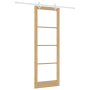 Conjunto de Puerta Corredera  con Hardware 83x232 cm Madera Maciza Pino | Foro24.es | Tu tienda online para hogar, jardín y más Foro24.es