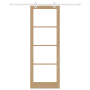 Conjunto de Puerta Corredera  con Hardware 83x232 cm Madera Maciza Pino | Foro24.es | Tu tienda online para hogar, jardín y más Foro24.es