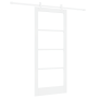 Puerta Corredera  con Hardware Blanco 86x198.5 cm Madera Maciza de Pino | Foro24.es | Tu tienda online para hogar, jardín y más Foro24.es